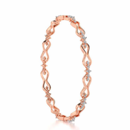 Captivating Silver Bangles - Rose Gold - Image 3