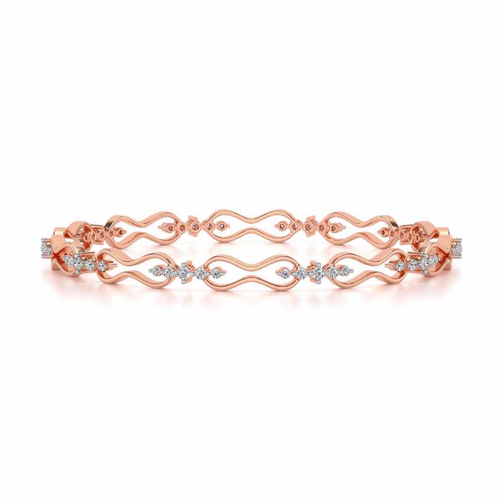 Captivating Silver Bangles - Rose Gold - Image 4