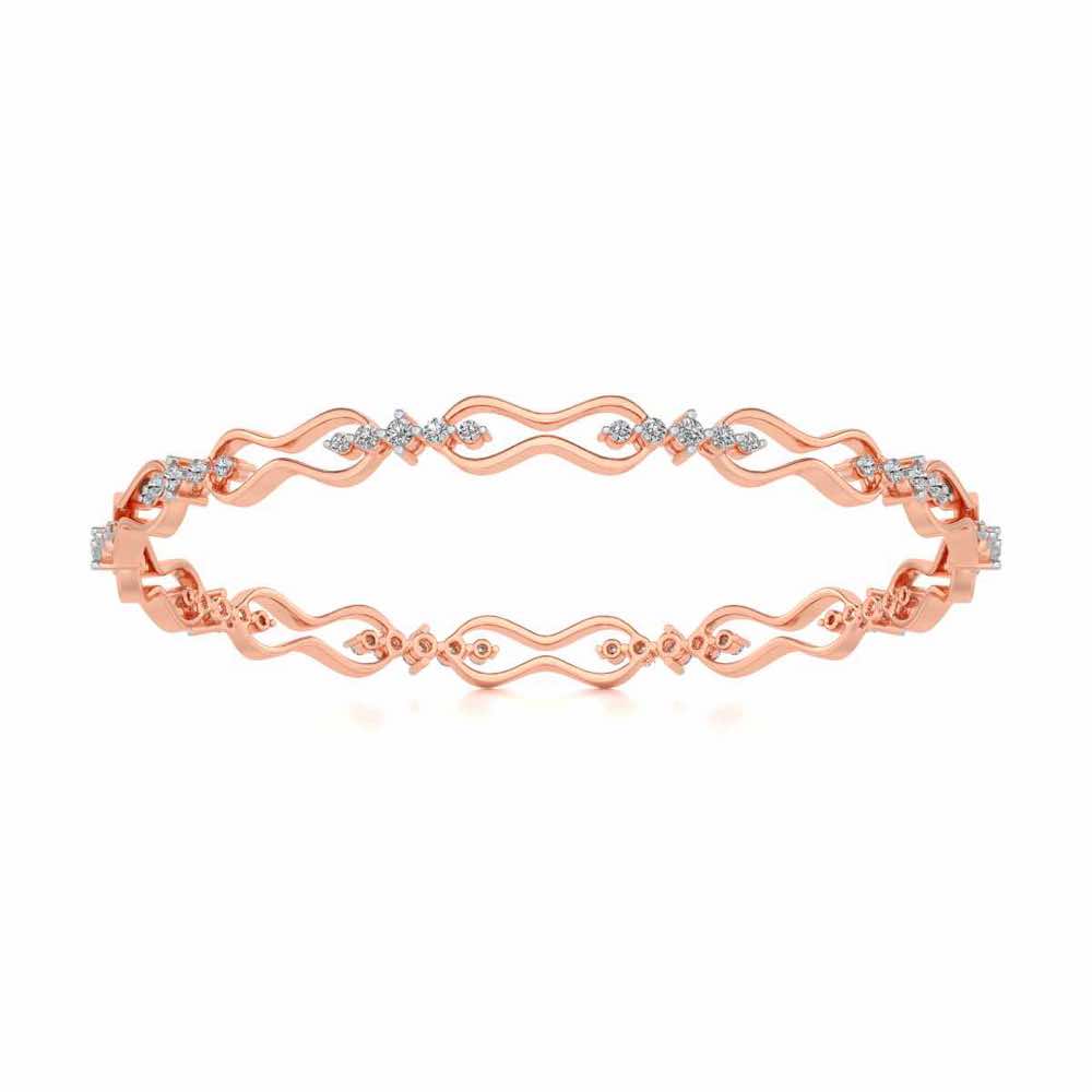 Captivating Silver Bangles - Rose Gold - Image 5