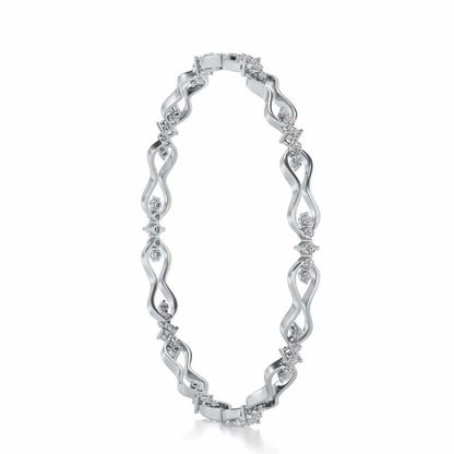 Captivating Silver Bangles - White Gold - Image 3