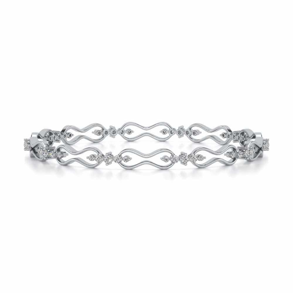 Captivating Silver Bangles - White Gold - Image 4