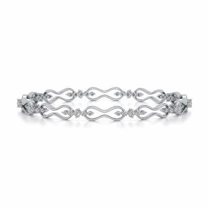 Captivating Silver Bangles - White Gold - Image 4