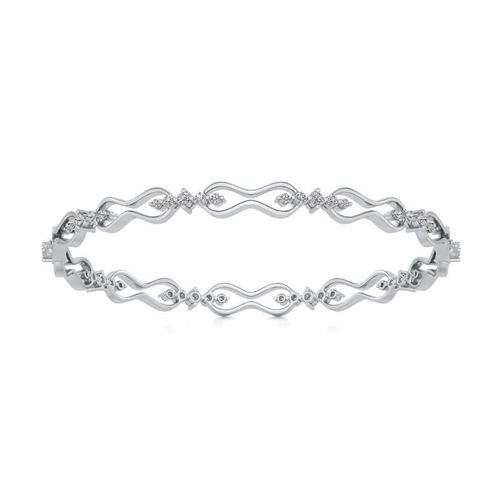 Captivating Silver Bangles - White Gold - Image 5