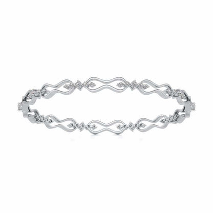 Captivating Silver Bangles - White Gold - Image 5