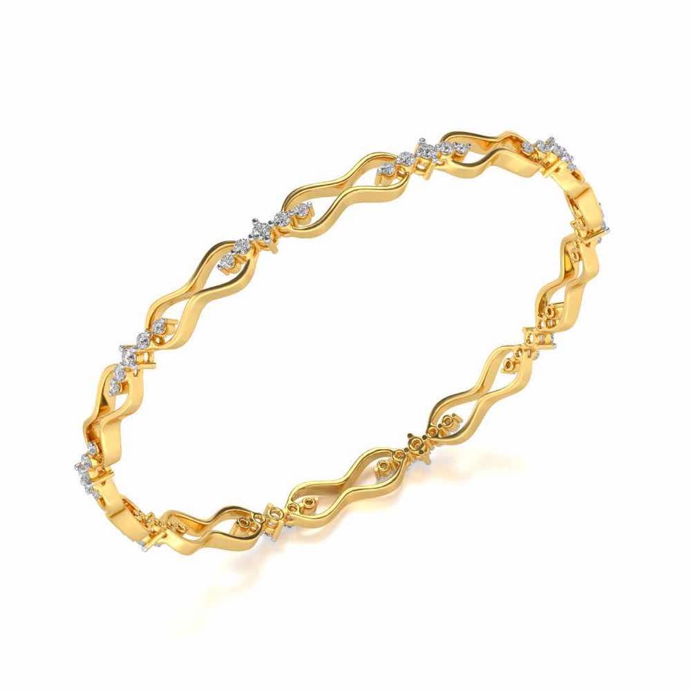 Captivating Silver Bangles - Yellow Gold - Image 1