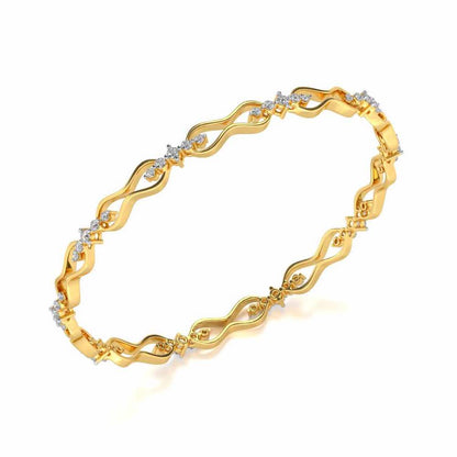Captivating Silver Bangles - Yellow Gold - Image 1
