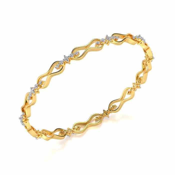 Captivating Silver Bangles - Yellow Gold - Image 1