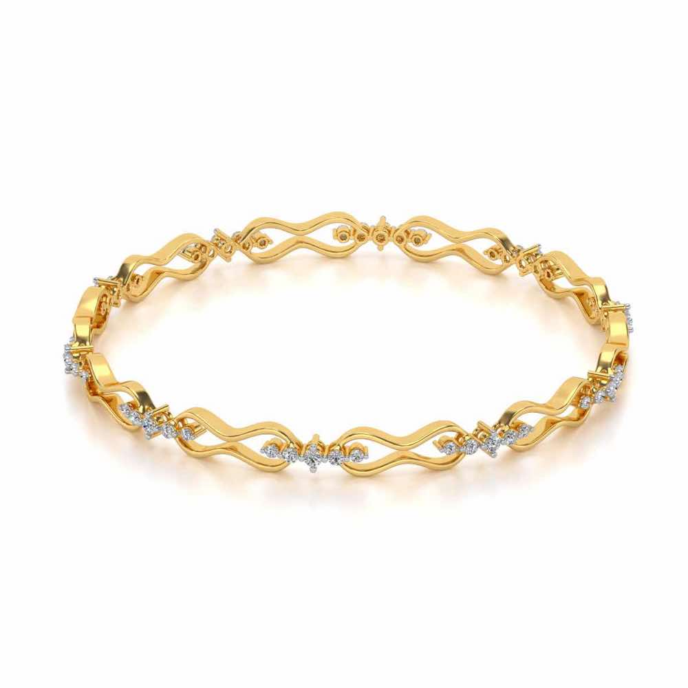 Captivating Silver Bangles - Yellow Gold - Image 2
