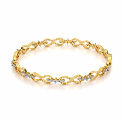 Captivating Silver Bangles - Yellow Gold - Image 2