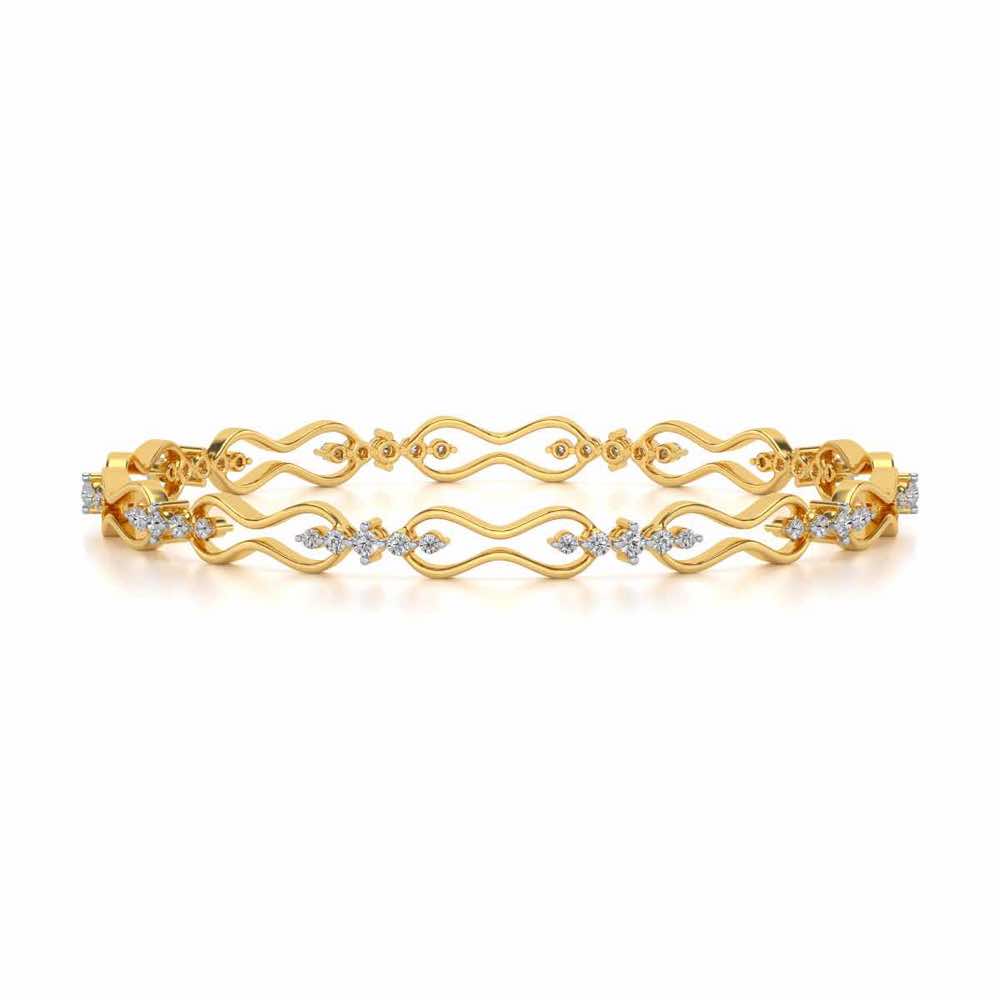 Captivating Silver Bangles - Yellow Gold - Image 4
