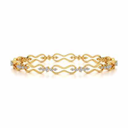 Captivating Silver Bangles - Yellow Gold - Image 4