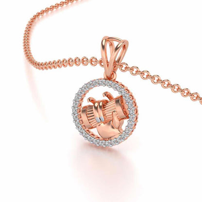 Care Silver Pendant - Rose Gold - Image 2