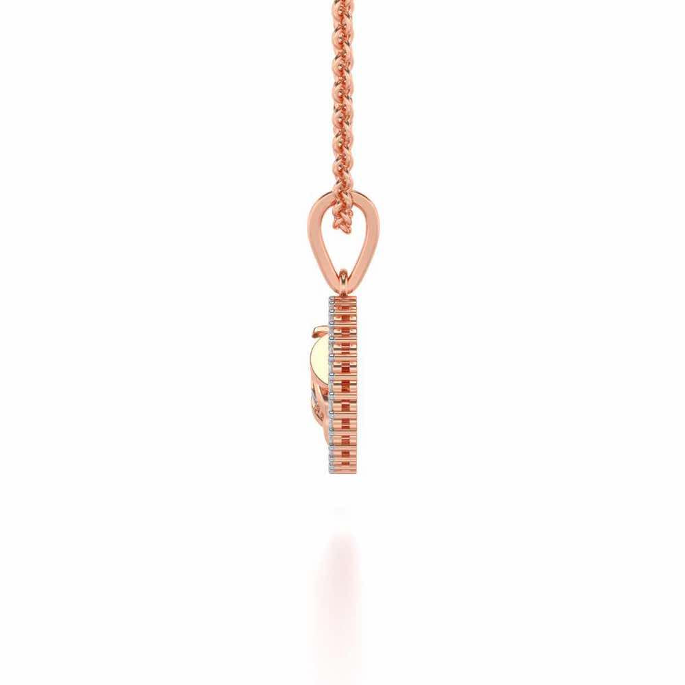 Care Silver Pendant - Rose Gold - Image 3