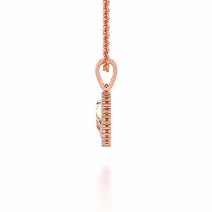 Care Silver Pendant - Rose Gold - Image 3