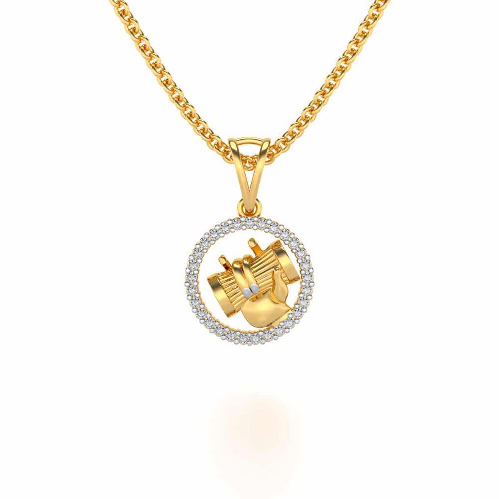 Care Silver Pendant - Yellow Gold - Image 1