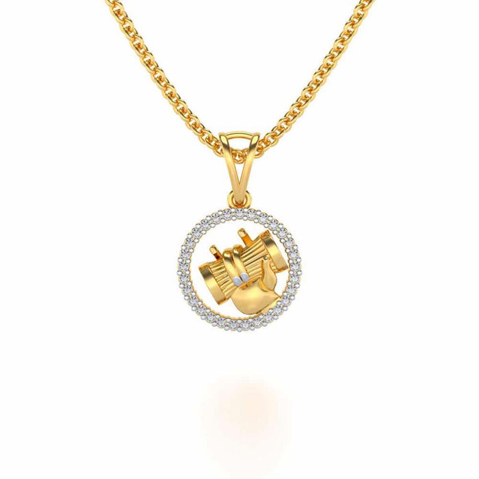 Care Silver Pendant - Yellow Gold - Image 1