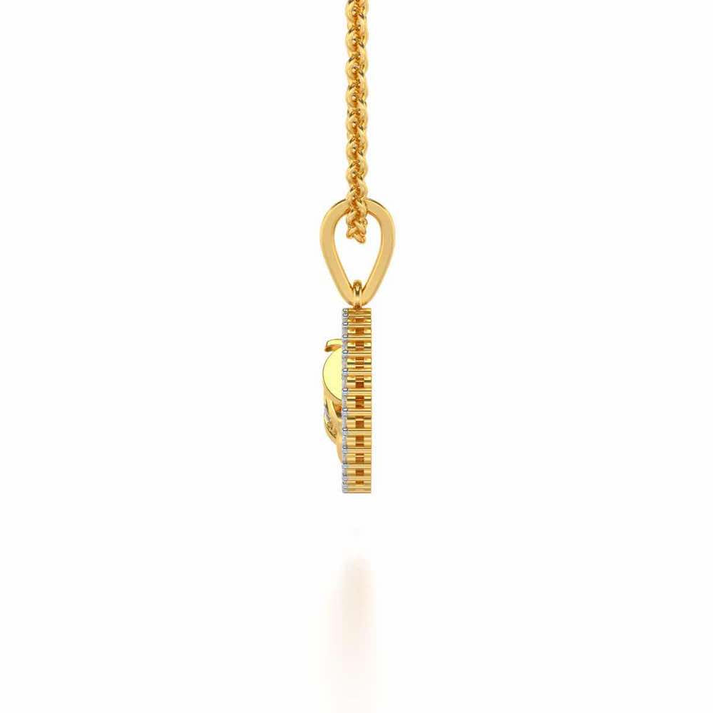 Care Silver Pendant - Yellow Gold - Image 3