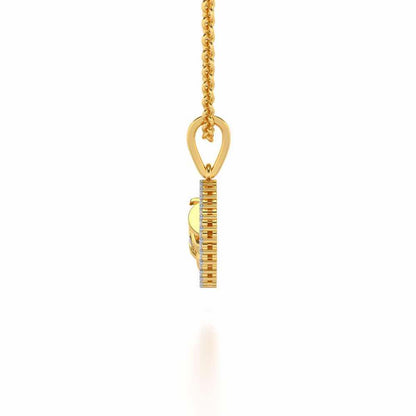 Care Silver Pendant - Yellow Gold - Image 3