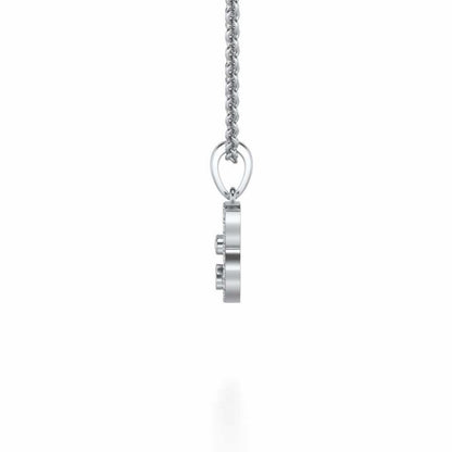 Cat Buddy Silver Pendant - White Gold - Image 4