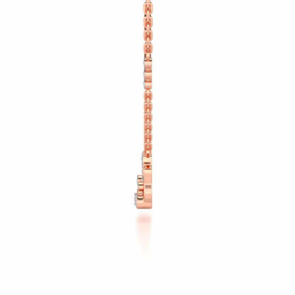 Cat Chums Silver Pendant - Rose Gold - Image 4