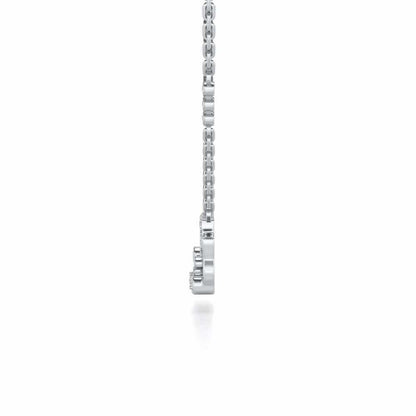 Cat Chums Silver Pendant - White Gold - Image 4