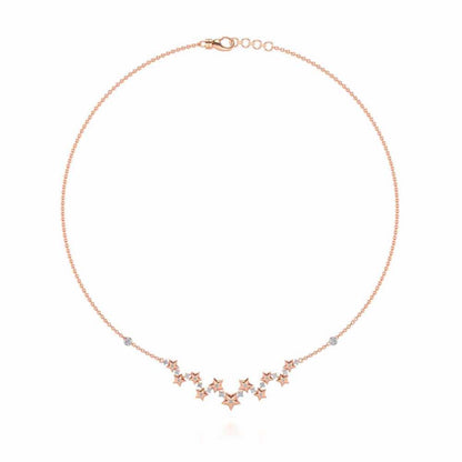 Celebrated Stars Silver Necklace - Rose Gold - Image 3