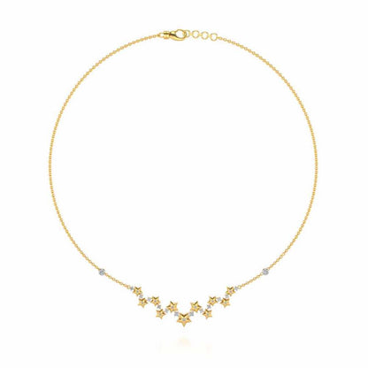 Celebrated Stars Silver Necklace - Yellow Gold - Image 3