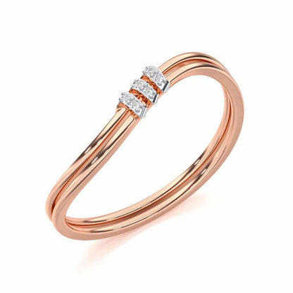 Celestial Charm Silver Ring - Rose Gold - Image 1