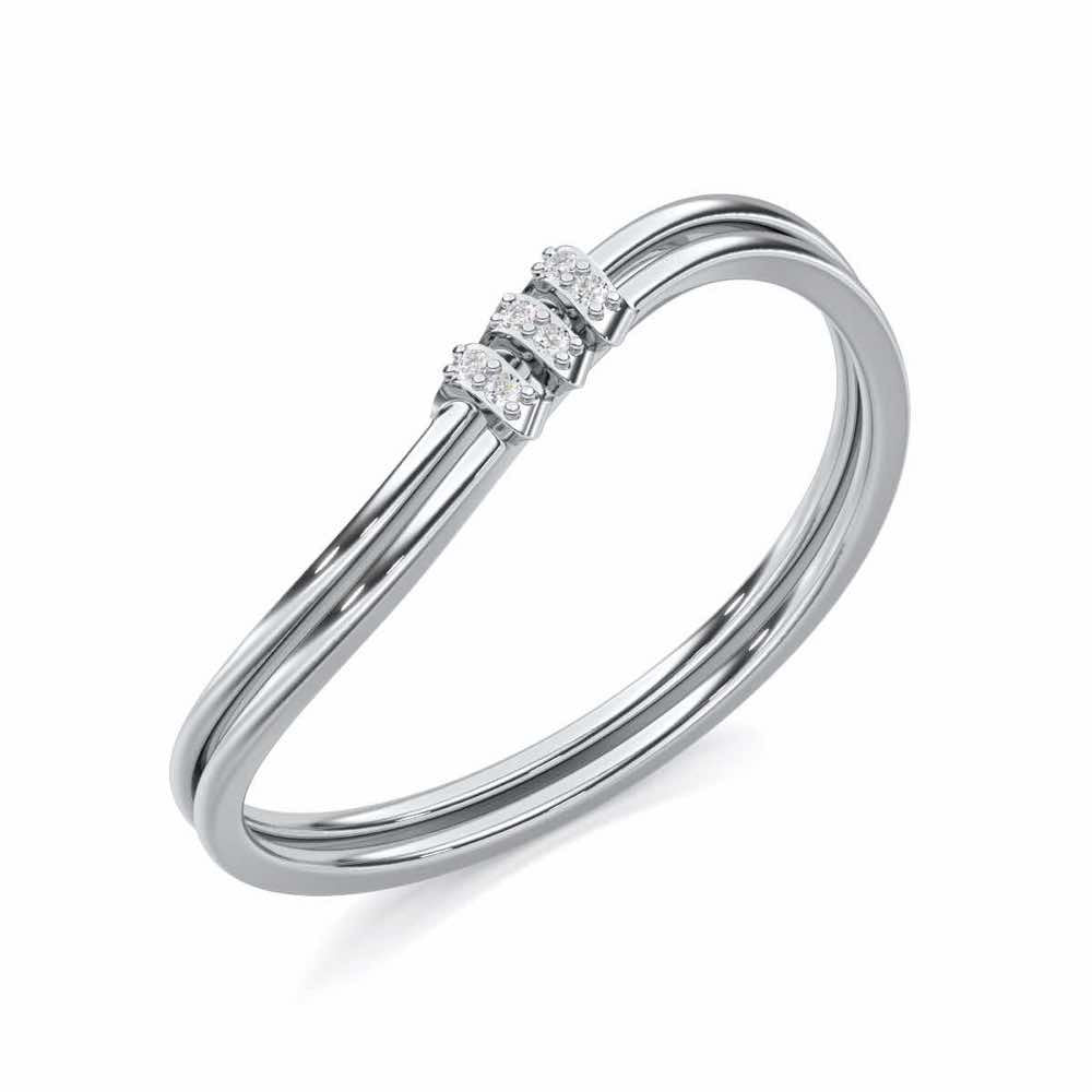 Celestial Charm Silver Ring - White Gold - Image 1