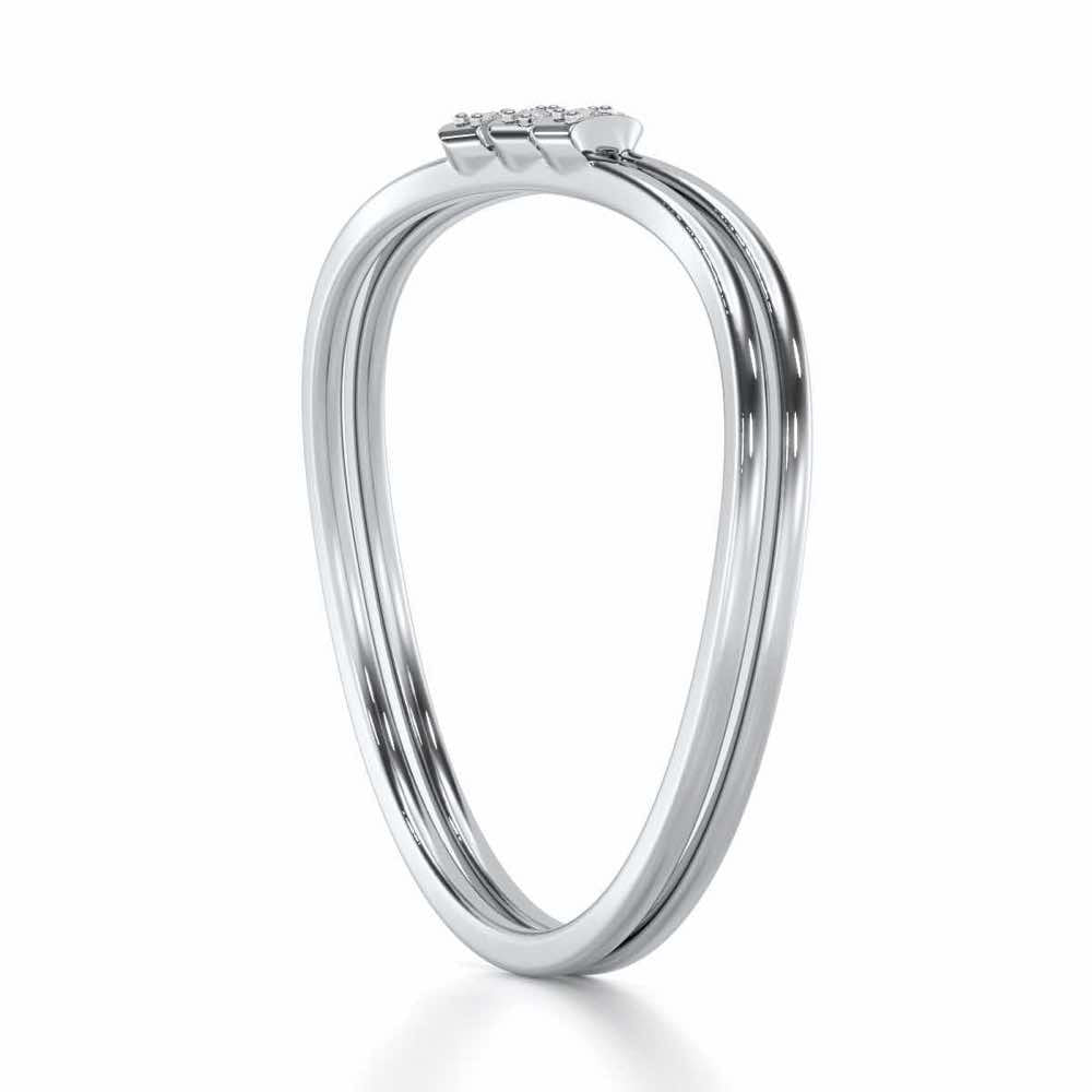 Celestial Charm Silver Ring - White Gold - Image 3