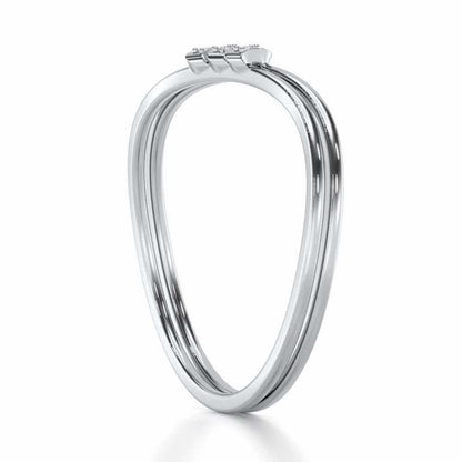 Celestial Charm Silver Ring - White Gold - Image 3