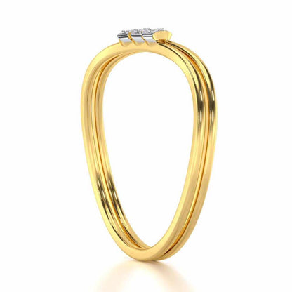 Celestial Charm Silver Ring - Yellow Gold - Image 3
