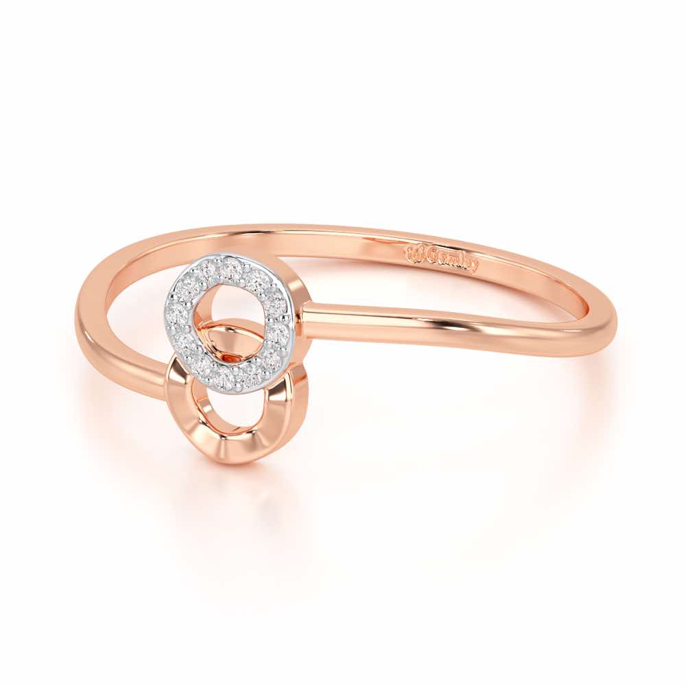 Celestial Circle Silver Ring - Rose Gold - Image 2