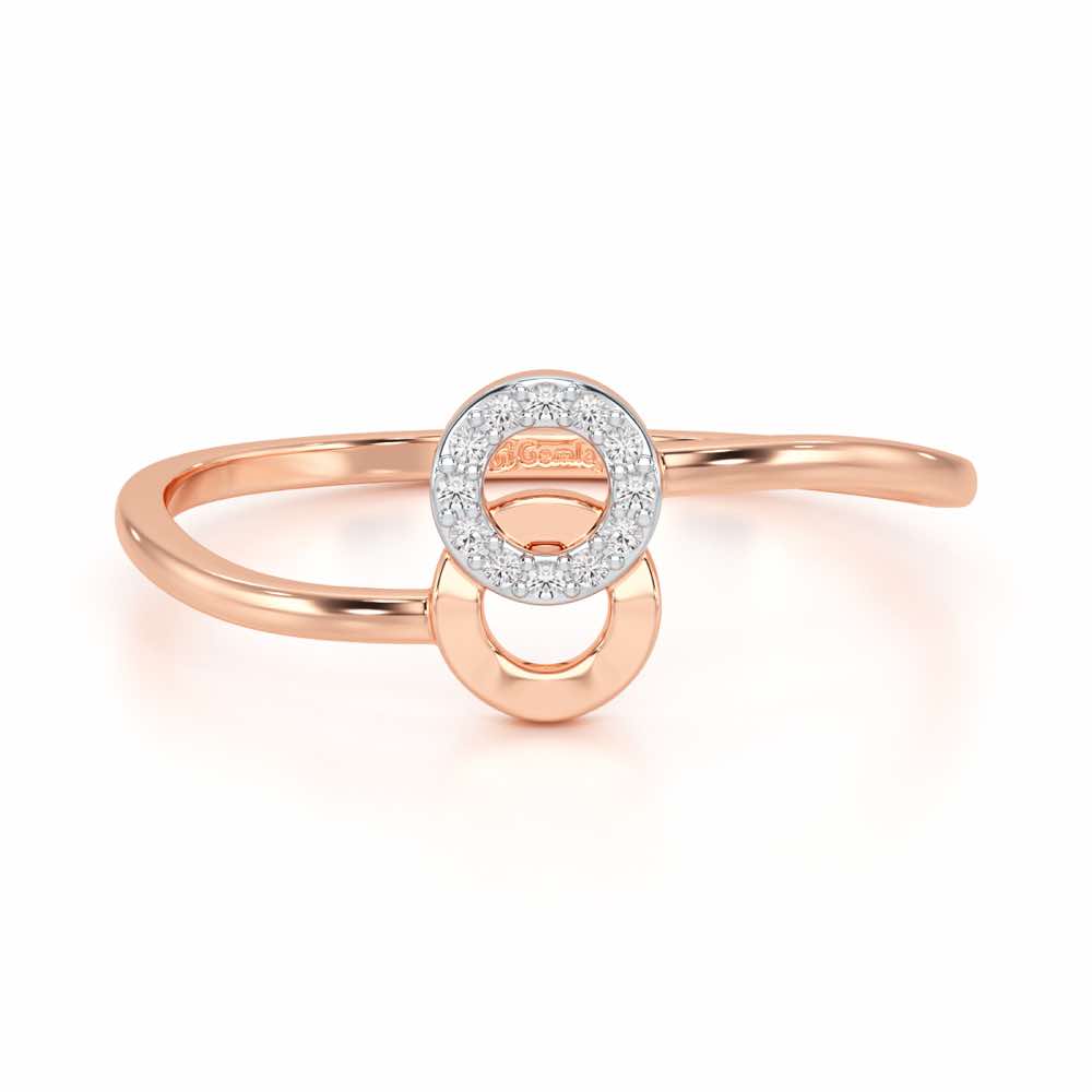 Celestial Circle Silver Ring - Rose Gold - Image 4