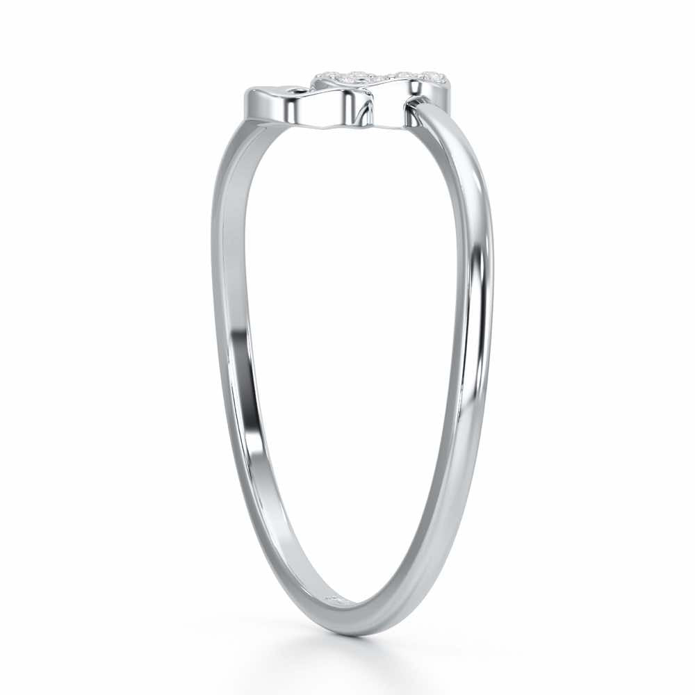 Celestial Circle Silver Ring - White Gold - Image 3