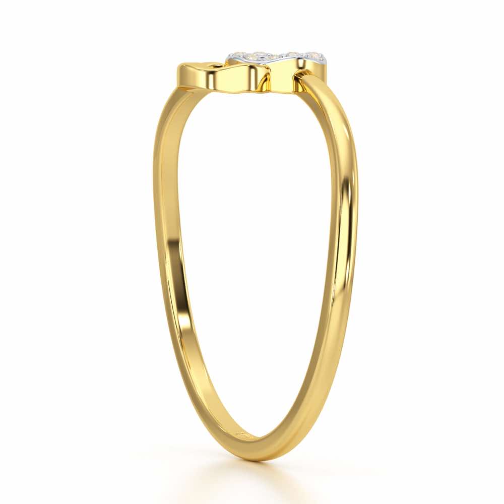 Celestial Circle Silver Ring - Yellow Gold - Image 3