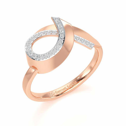 Celestial Glow Silver Ring - Rose Gold - Image 1