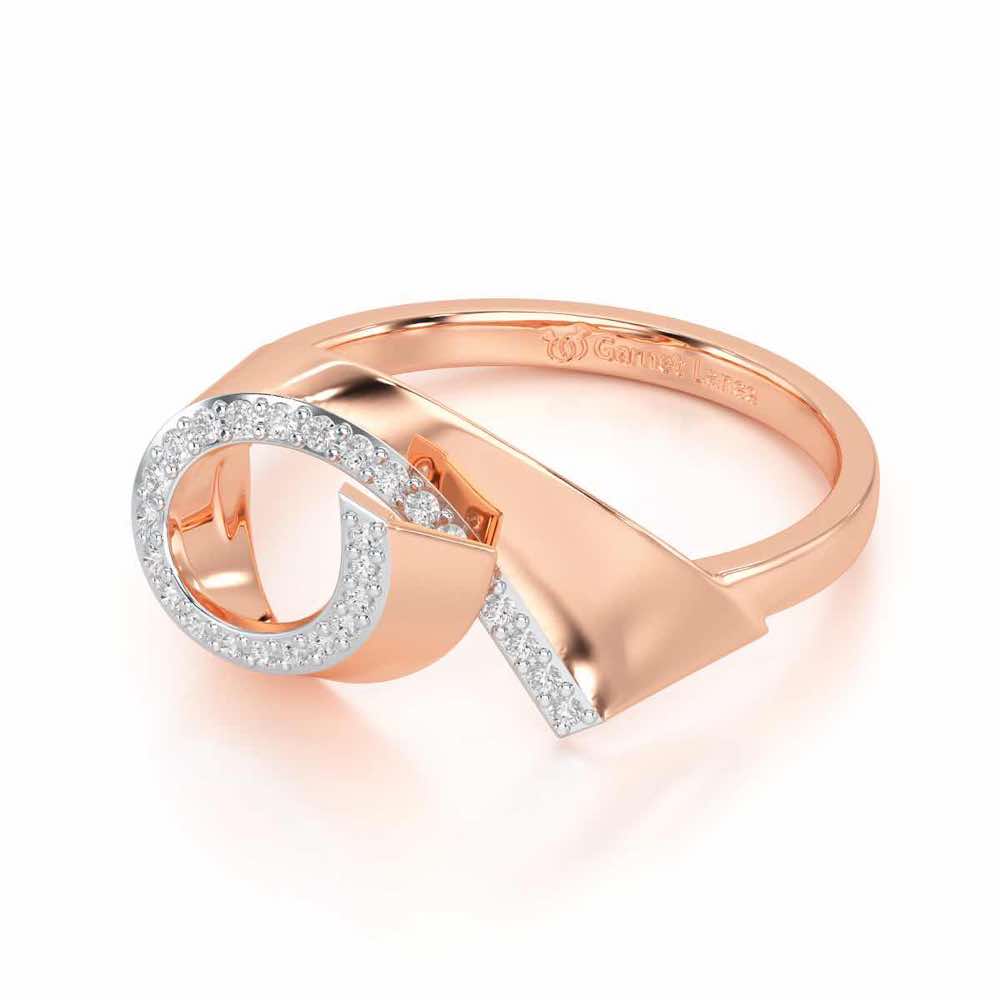 Celestial Glow Silver Ring - Rose Gold - Image 2