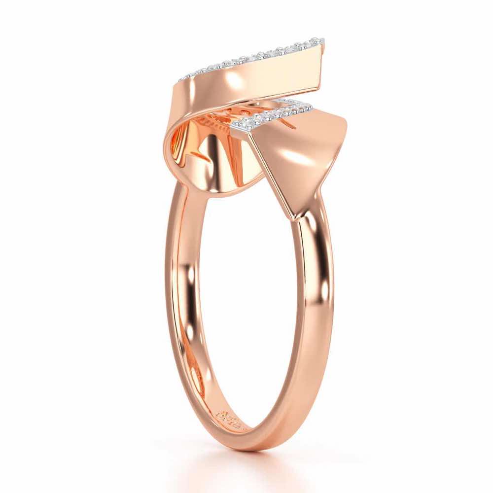 Celestial Glow Silver Ring - Rose Gold - Image 3