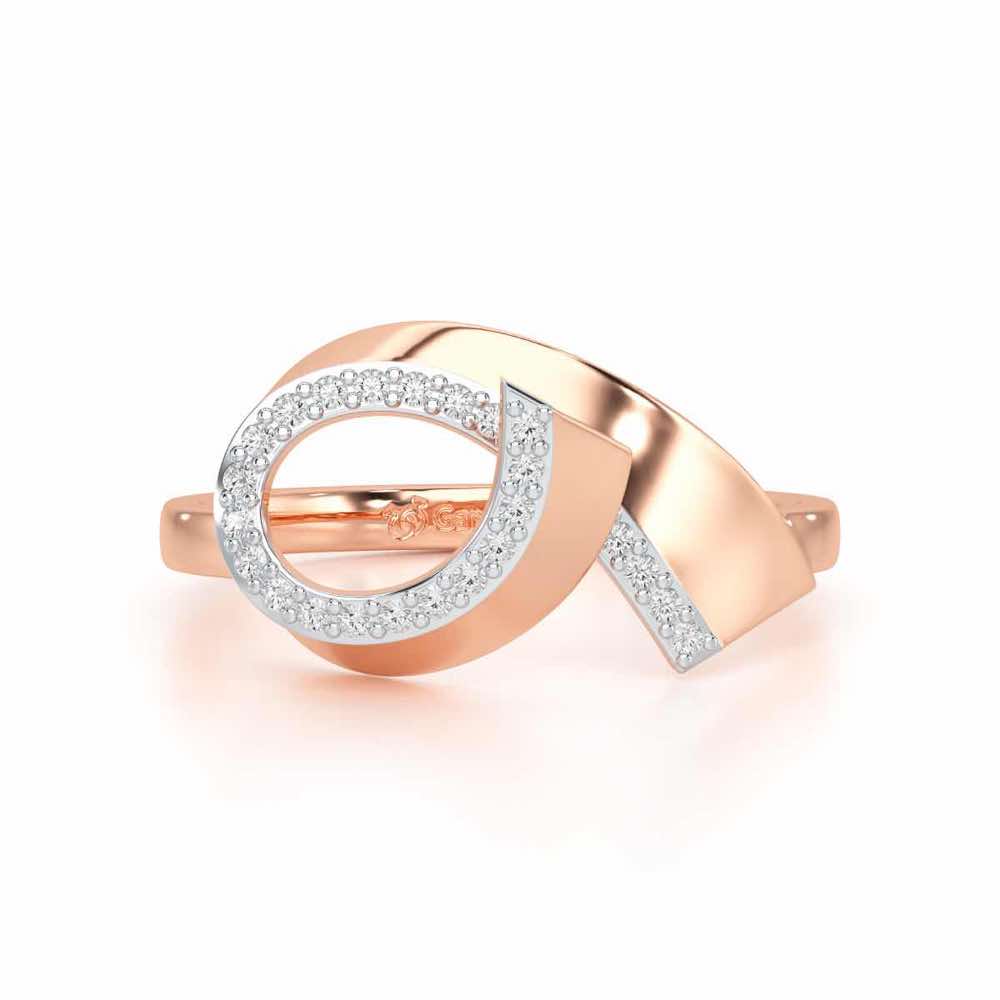 Celestial Glow Silver Ring - Rose Gold - Image 4
