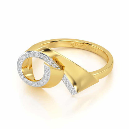 Celestial Glow Silver Ring - Yellow Gold - Image 2
