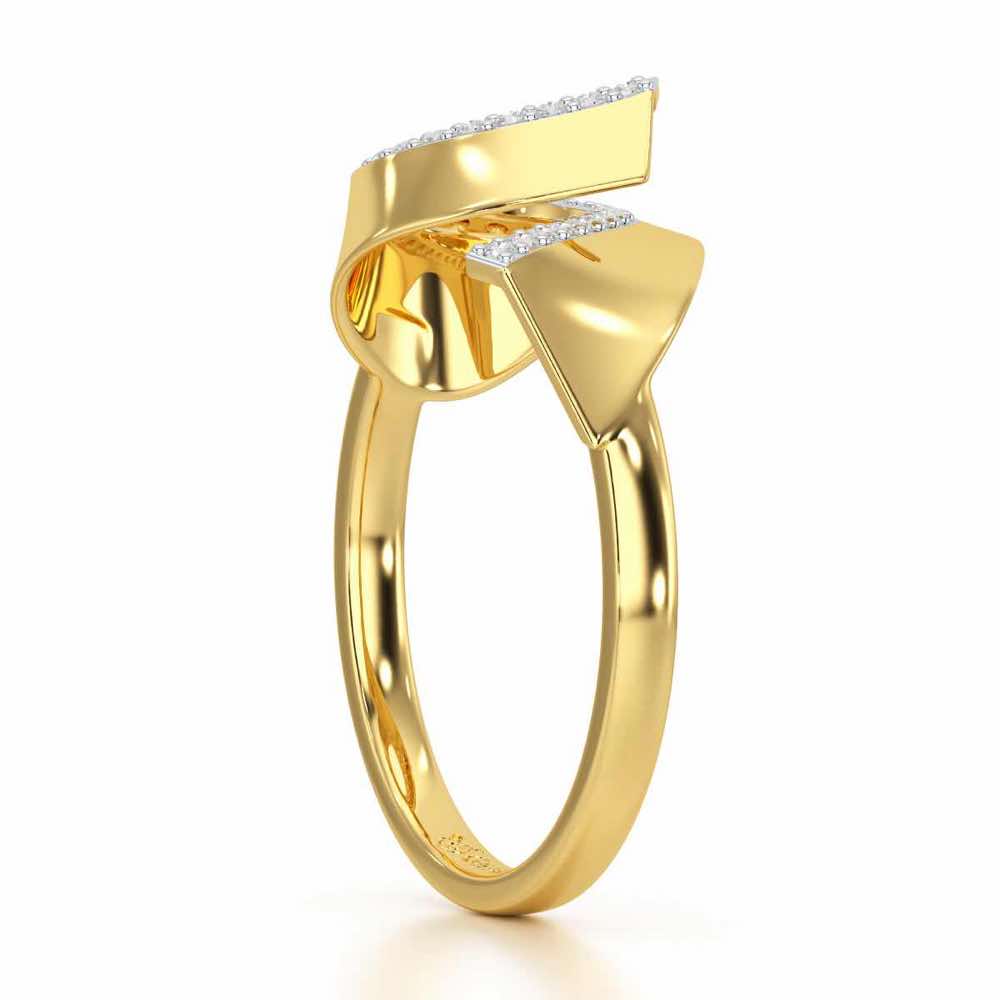 Celestial Glow Silver Ring - Yellow Gold - Image 3