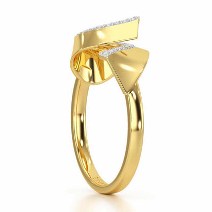 Celestial Glow Silver Ring - Yellow Gold - Image 3