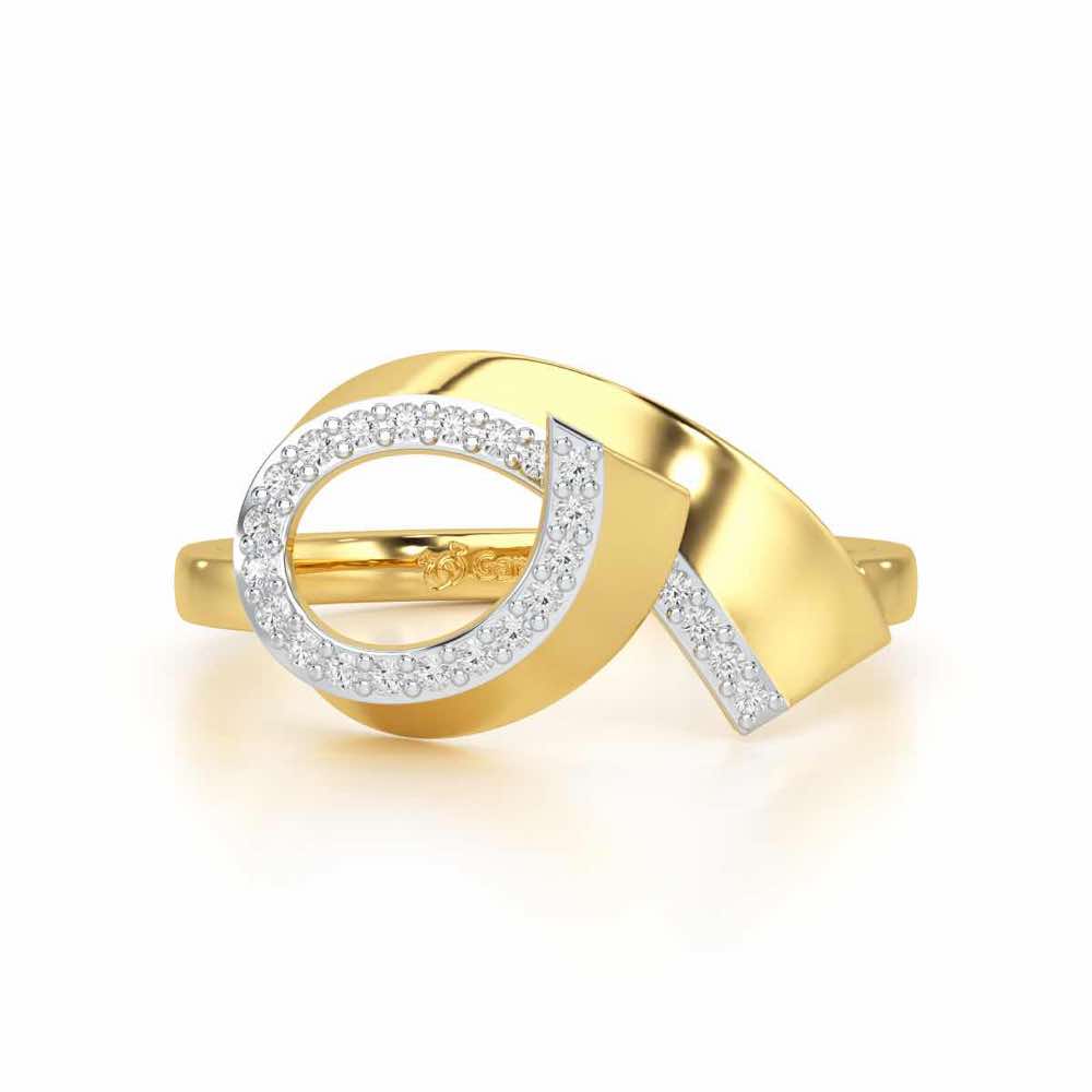 Celestial Glow Silver Ring - Yellow Gold - Image 4