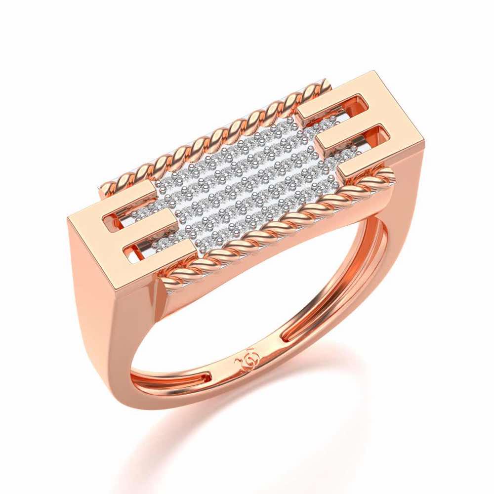 Celestial Silver Ring For Men - Rose Gold - Image 1