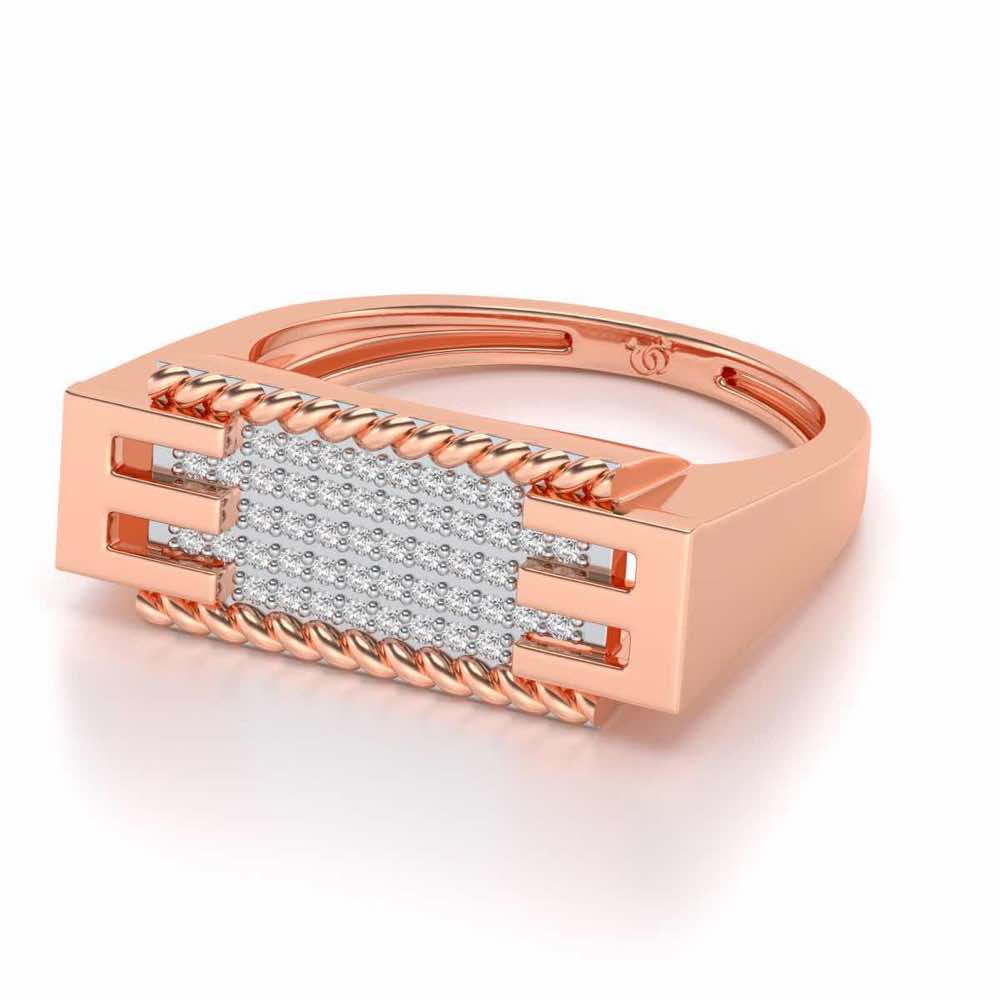 Celestial Silver Ring For Men - Rose Gold - Image 2