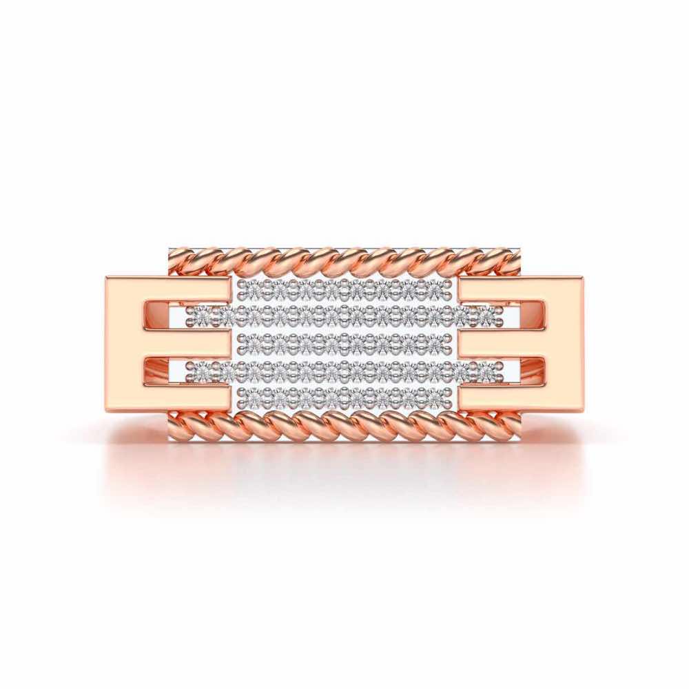 Celestial Silver Ring For Men - Rose Gold - Image 4