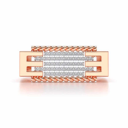 Celestial Silver Ring For Men - Rose Gold - Image 4