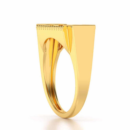 Celestial Silver Ring For Men - Yellow Gold - Image 3