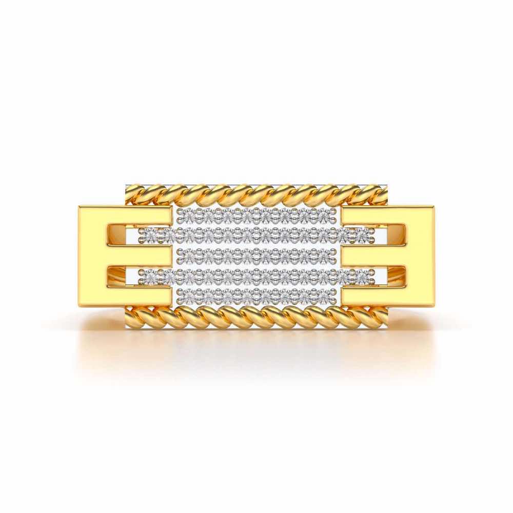 Celestial Silver Ring For Men - Yellow Gold - Image 4